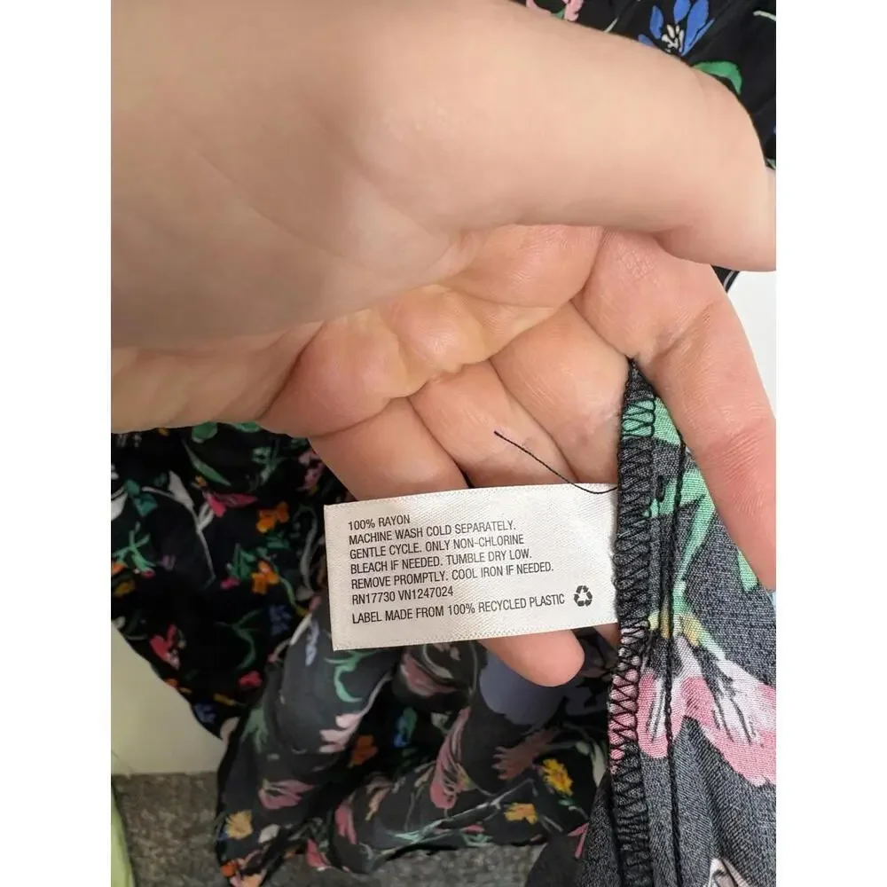 A New Day Dress Womens Medium Cinched Front Colorful Florals Maxi Modest Spring - Picture 10 of 13